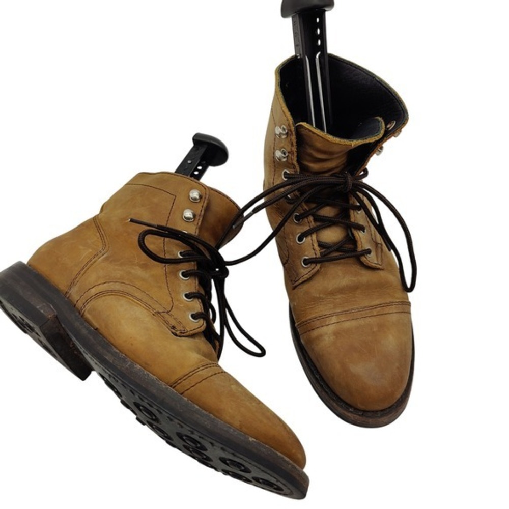 Thursday Boot Co Mens Gorp Heritage Rugged Captain Boots 6.5 Natural Tan Leather